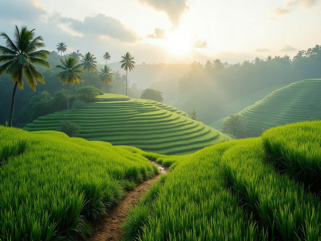 Private driver's car parked beside the Tegalalang rice terraces near Ubud